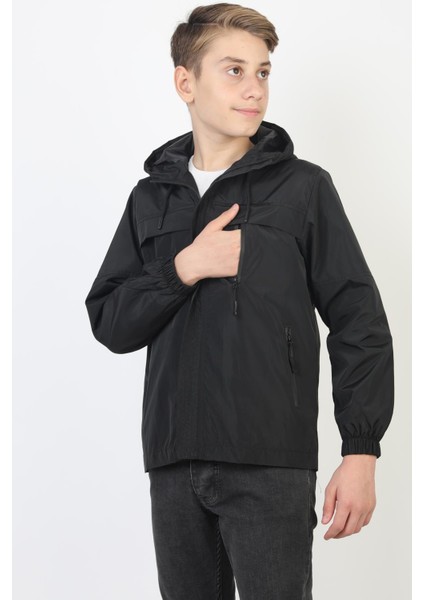 Erkek Çocuk Kapüşonlu Cepli Astarlı Mevsimlik Yağmurluk indirimleri