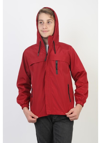 Erkek Çocuk Kapüşonlu Cepli Astarlı Mevsimlik Yağmurluk fırsatları