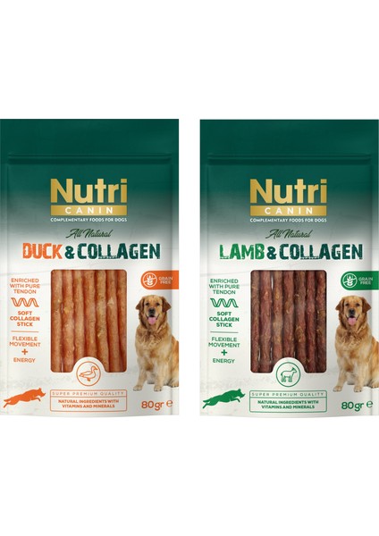 2 Çeşit Karma Kolajenli Tahılsız Köpek Et Ödülü 80 Gr. x 2 Adet