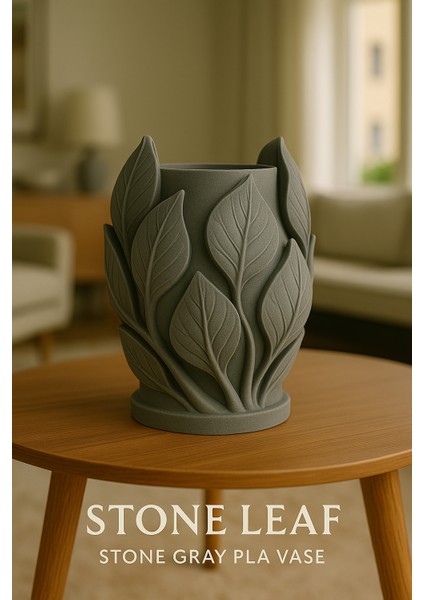 Yeşil Sakinlik Için Yaprak Şeklinde Vazo Sanat Düzenleyicisi