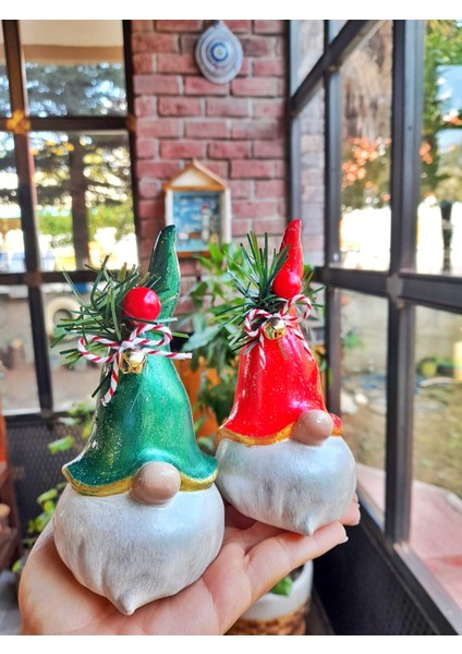 El Yapımı Yeni Yıl Hediyesi ve Dekoratif Yılbaşı Süsü El Boyama Şans Cücesi Biblosu fiyatları