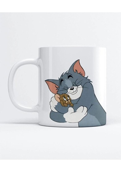 Tom ve Jerry Tasarım Porselen Kupa Bardak
