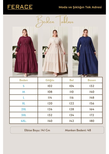Kadın Büyük Beden Gofre Kumaş Elbise fiyatları