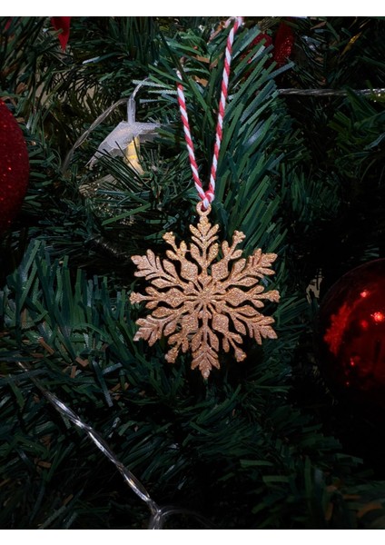 Yılbaşı Ağacı Parıltılı Kar Tanesi Süsü 10 Parça Set fiyatları