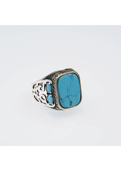 710B Firuze Zirkon Gümüş Yüzük