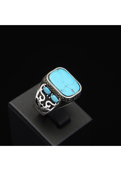 710B Firuze Zirkon Gümüş Yüzük fiyatları