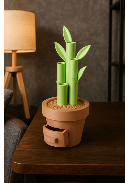 Botanik Bambu Organizatör – Masa Aksesuarı