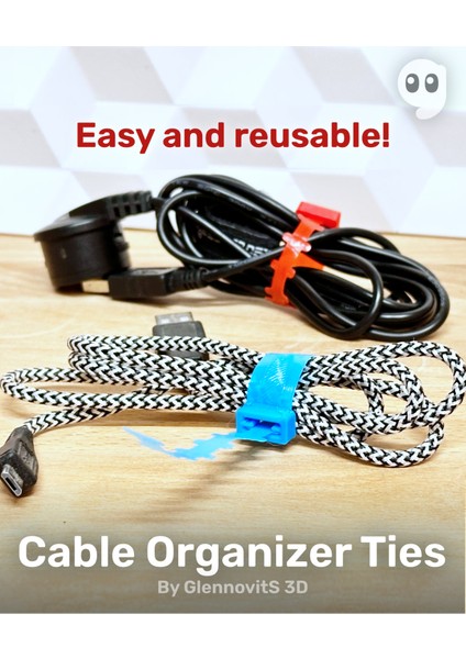 Kablo Düzenleyici Bağlar (Süper Kolay - 150'DEN Fazla Boyut)