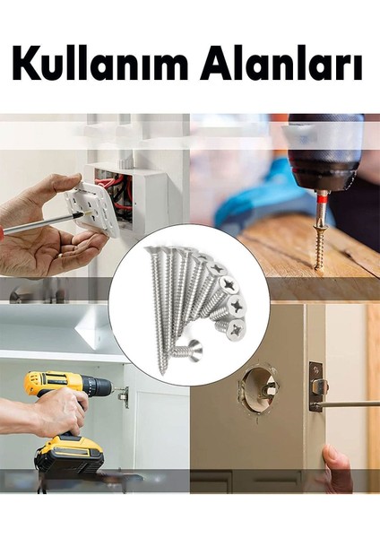 Akdeniz 4X20 Sunta Vidası Sivri Uçlu Ahşap Tahta Ağaç Mobilya Ayak Kulp Vidası 100 Adet modelleri