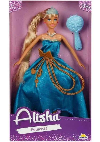 Bfs Nessiworld 0835 Sun-Rst-Sıs-Mnk Alisha Prenses Uzun Saçlı Aksesuarlı Bebek Set 29 cm 3renk -Sunman fiyatları