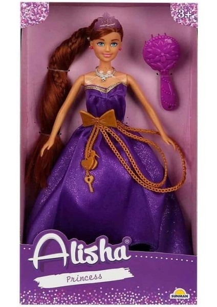 Bfs Nessiworld 0835 Sun-Rst-Sıs-Mnk Alisha Prenses Uzun Saçlı Aksesuarlı Bebek Set 29 cm 3renk -Sunman modelleri
