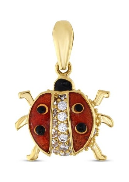 14 Ayar Uğur Böceği Altın Kolye Ucu