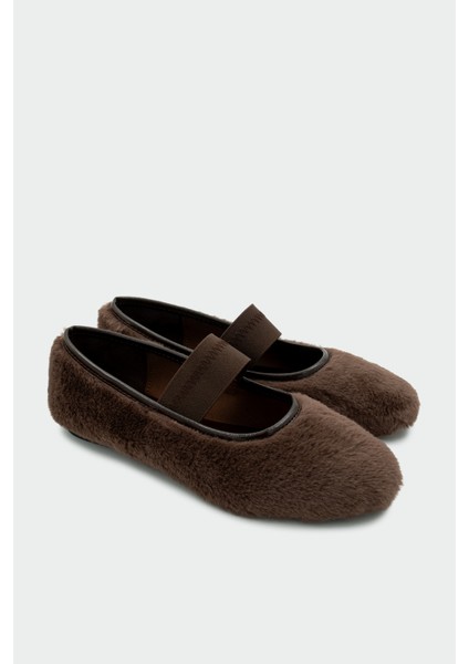 Creas Kahve Tüylü Lastikli Kadın Babet fiyatları