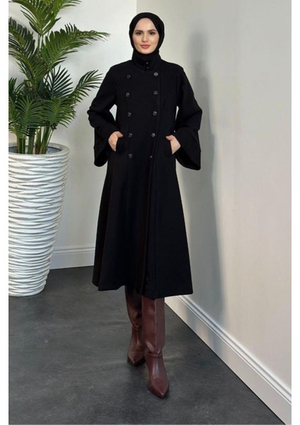 Hakim Yaka Ispanyol Kol Astarlı Kaban- Siyah fiyatları