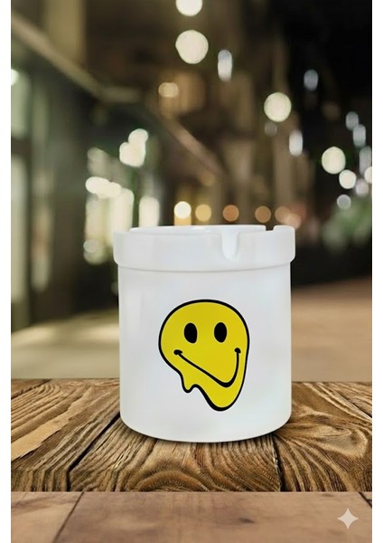 "gülen Yüz" Tasarımlı Kokusuz At Söndür Porselen Küllük