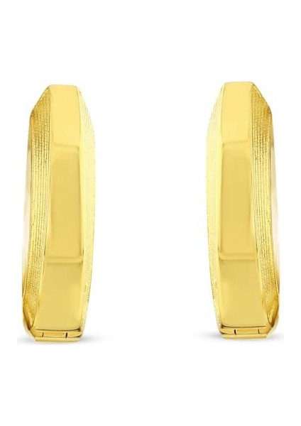 14 Ayar Raye Tasarım Halka Altın Küpe fiyatları