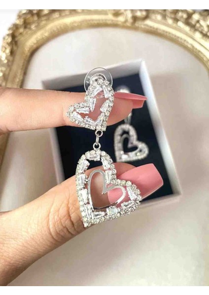 Sallantılı Zirkon Taşlı Kadın Küpe – Altın ve Gümüş Kaplama Abiye Küpe fiyatları