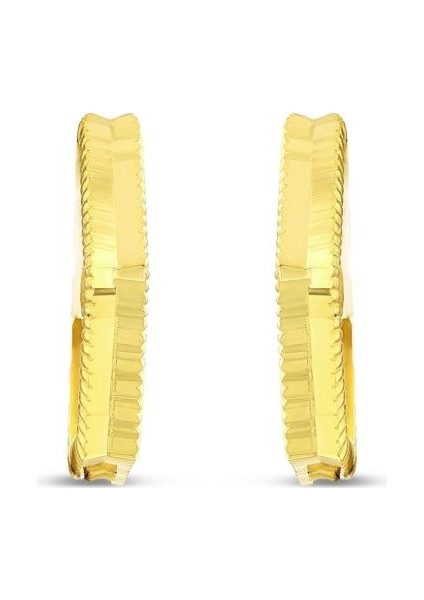 14 Ayar Flare Tasarım Halka Altın Küpe fiyatları