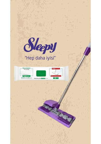 Mop Easy Clean Mopa Uyumlu Yer Temizlik Havlusu Mop Aparatı