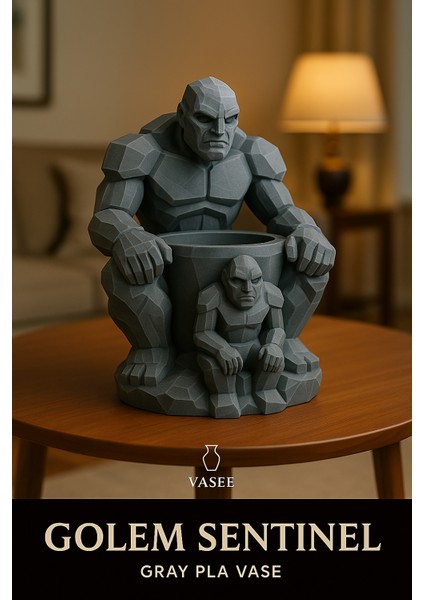 Cesur Bir Dekor Için Titan Şekilli Vazo Sanat Düzenleyicisi