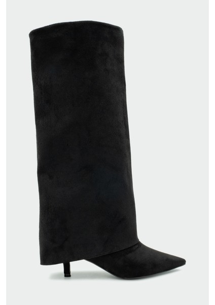 Jerry Siyah Tozluk Detaylı Kadın Çizme