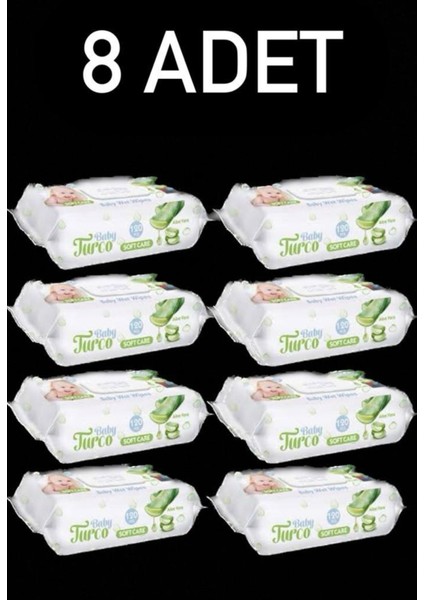 Softcare Aloe Vera Islak Bebek Havlusu 8'li Paket