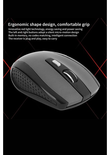 Sıfır Gecikmeli Kırmızı-Siyah Kablosuz Mouse C-13 | Optik Teknoloji ve 1000 Dpı (Neffo) fiyatları