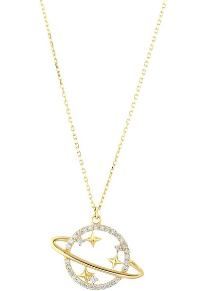 14 Ayar Jüpiter Altın Kolye