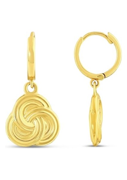 14 Ayar Aşk Düğümü Altın Küpe