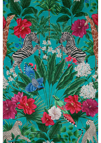 Kadife Kırlent Kılıfı Zoo Yeşil Pembe V1 50X50 fiyatları