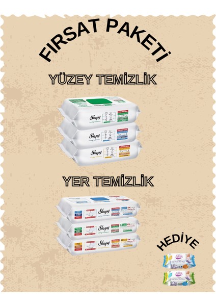 Easy Clean Mopa Uyumlu Yer Temizlik Havlusu Karma Paket 3X50 (150 Yaprak)