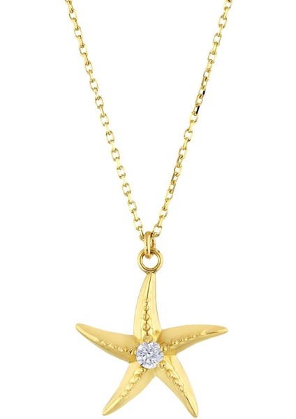 14 Ayar Taşlı Deniz Yıldızı Altın Kolye fiyatları