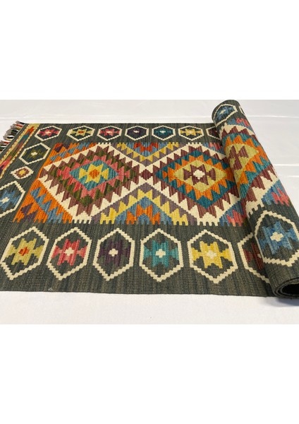 El Dokuma Afgan Kilim Yün Kök Boya