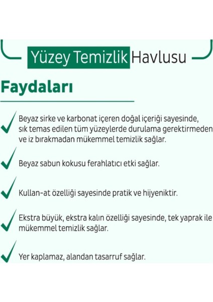 Easy Clean Yüzey Temizlik Havlusu 100 Yaprak 2 Adet fiyatları