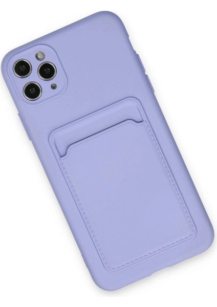 iPhone 11 Pro Max Kılıf Kelvin Kartvizitli Silikon - Lila modelleri