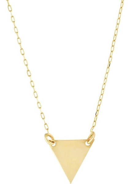 14 Ayar Üçgen Tasarım Altın Kolye fiyatları