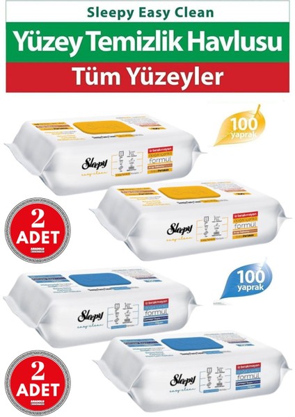 Easy Clean Arap Sabunlu 200 Yaprak ve Çamaşır Sulu 200 Yaprak Yüzey Havlusu