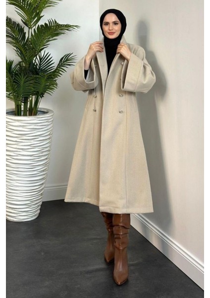 Hakim Yaka Ispanyol Kol Astarlı Kaban- Bej fiyatları