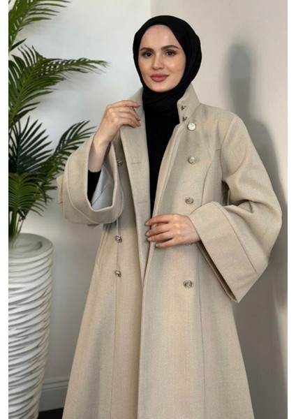 Hakim Yaka Ispanyol Kol Astarlı Kaban- Bej modelleri