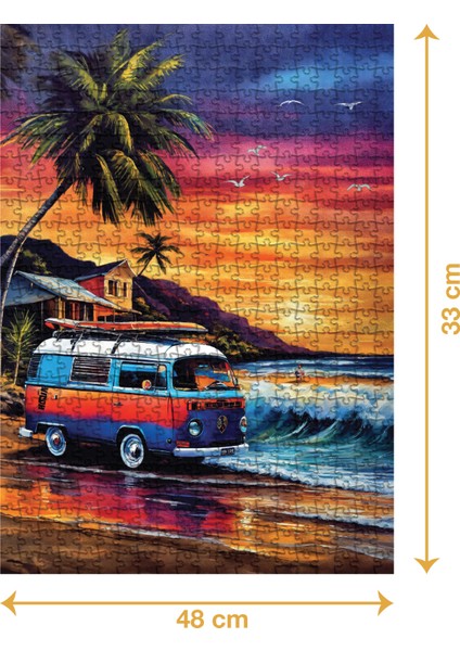 Sahildeki Karavan - 500 Parçalı Puzzle fiyatları