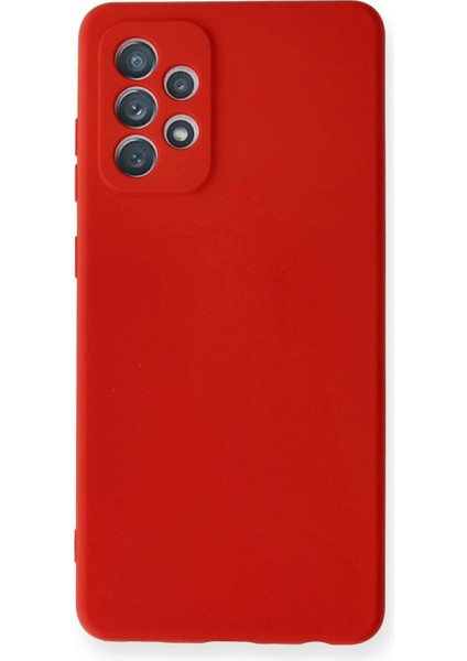 Samsung Galaxy A72 Kılıf Nano Içi Kadife Silikon - Kırmızı