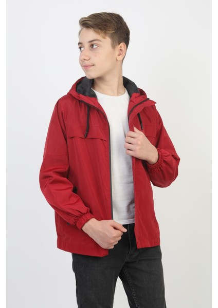 Erkek Çocuk Kapüşonlu Cepli Astarlı Mevsimlik Yağmurluk indirimleri
