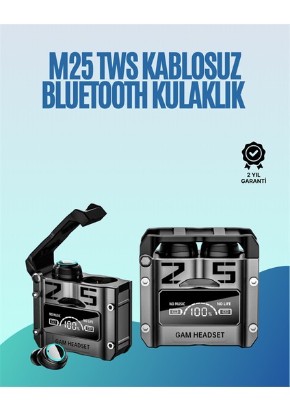 Lzrdwzrd Powerbank Özellikli Kablosuz Kulaklık | Otomatik Bağlantı | Şarj Kutusu Dahil