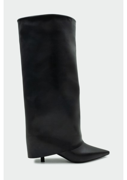 Jerry Siyah Tozluk Detaylı Kadın Çizme