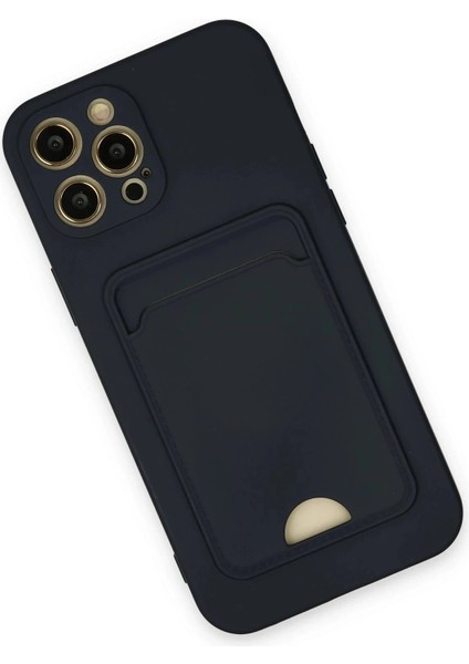 iPhone 12 Pro Max Kılıf Kelvin Kartvizitli Silikon - Lacivert modelleri