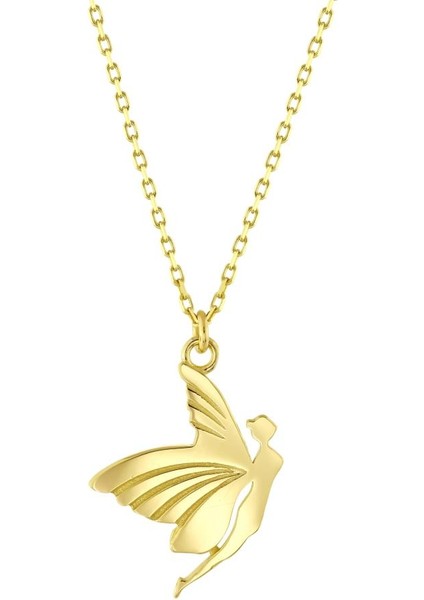 14 Ayar Peri Tasarım Altın Kolye fiyatları