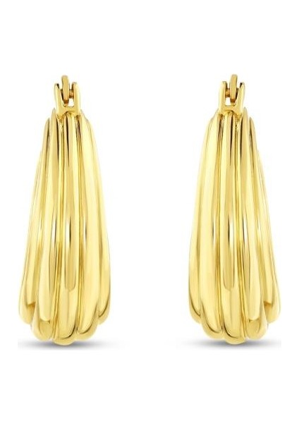 14 Ayar Majestic Tasarım Halka Altın Küpe fiyatları