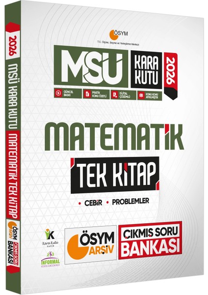 2026 Msü Kara Kutu Tek Kitap Matematik ve Geometri Ösym Çıkmış Soru Bankası 2li Set Konu Özetli fiyatları
