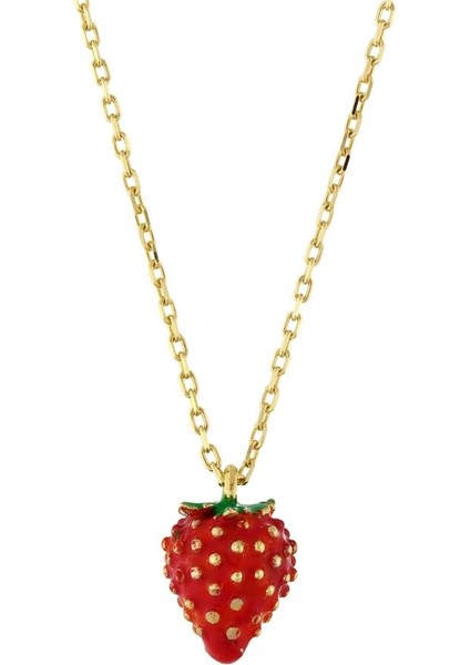 14 Ayar Çilek Tasarım Altın Kolye fiyatları