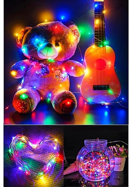 Ledlight 3 mt 2 Pilli Renkli Peri LED Işık modelleri